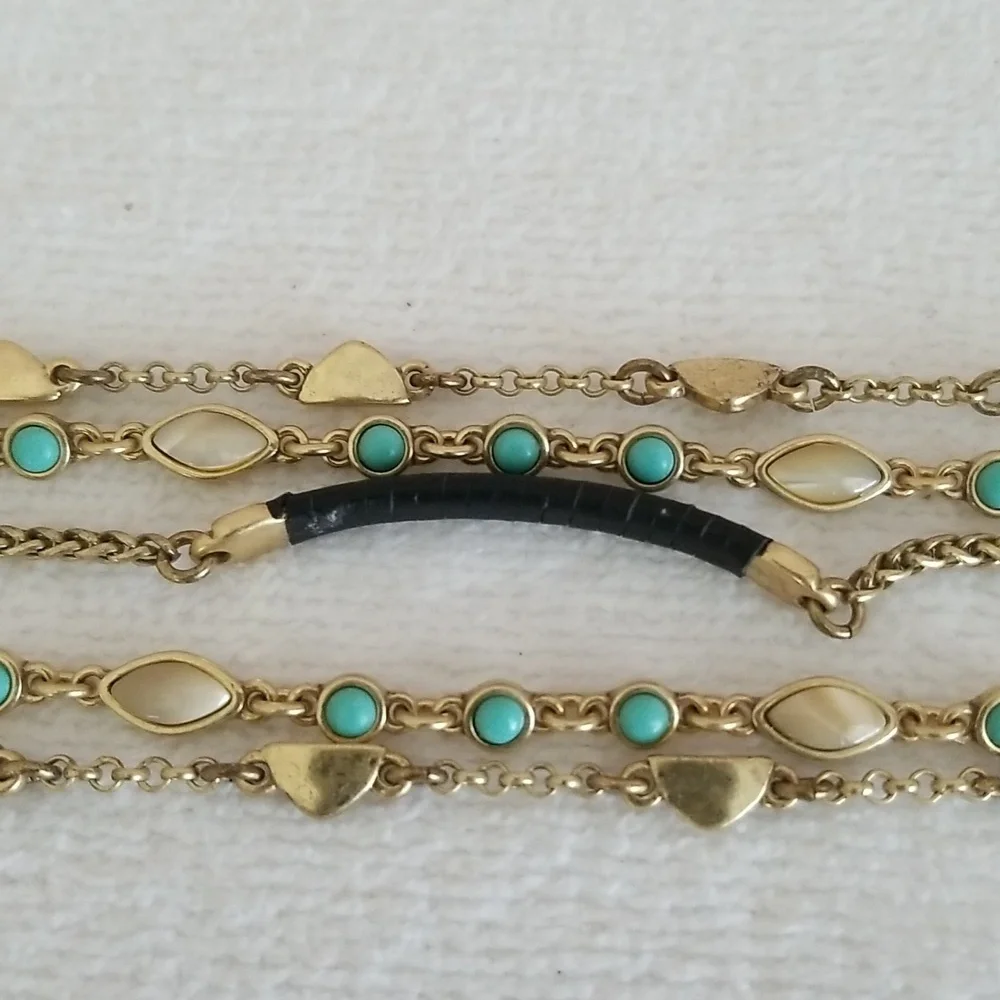 New Lucky Brand Beaded Layer Bracelet